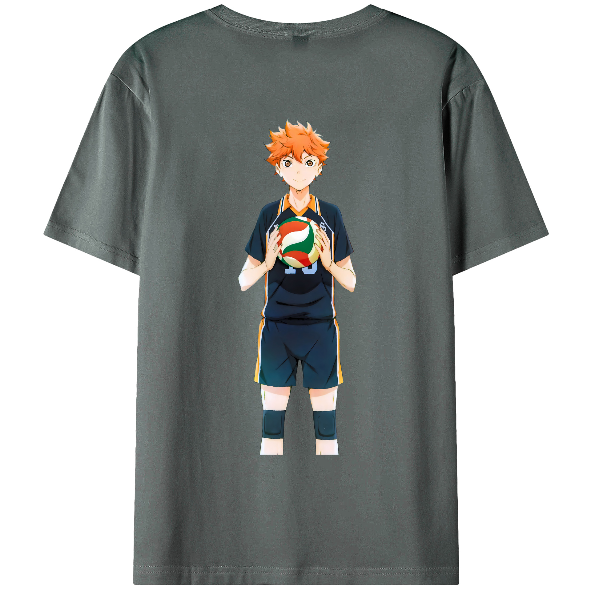 （画像用） ハイキュー!! Haikyu!! 綿100％ メンズ半袖Tシャツ（バックプリント） 通気性